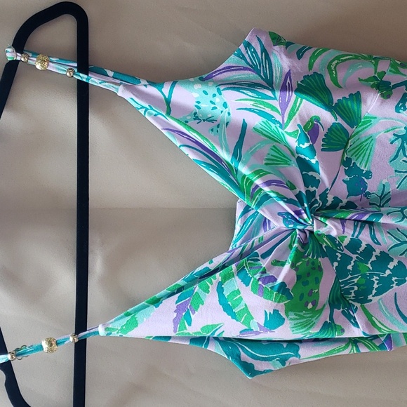 Lilly Pulitzer Quaid floral midi-dress sz 14 - Picture 4 of 10